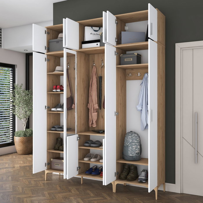 Hanah Home Perchero EA155 - 4499 Nogal y Blanco